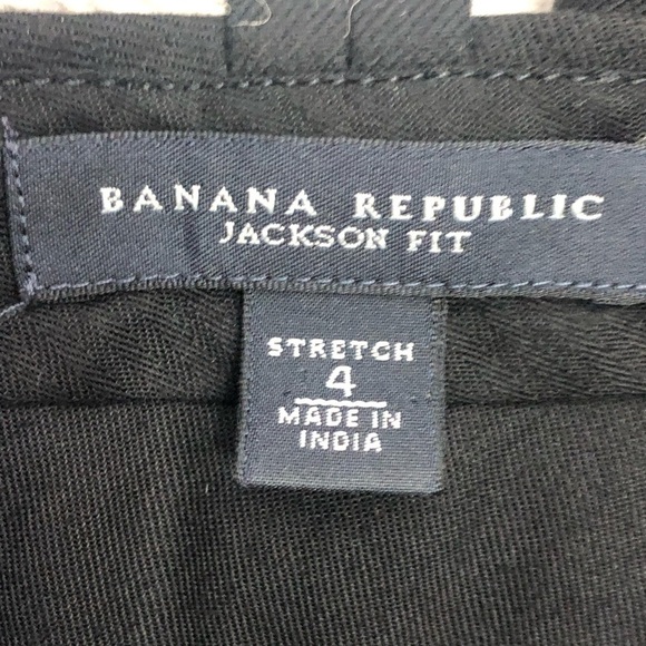 Banana Republic Jackson fit black wool blend lined pants. wide leg size 4 - Picture 5 of 8